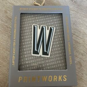 Brand new Printworks “W” monogram sticker from west elm
